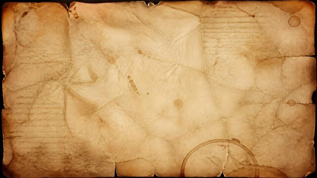 Ancient antique map background texture on weathered parchment with burned edges old map vintage map weathered paper aged parchment