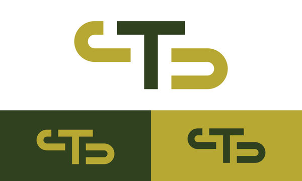 ST or TS monogram logo design