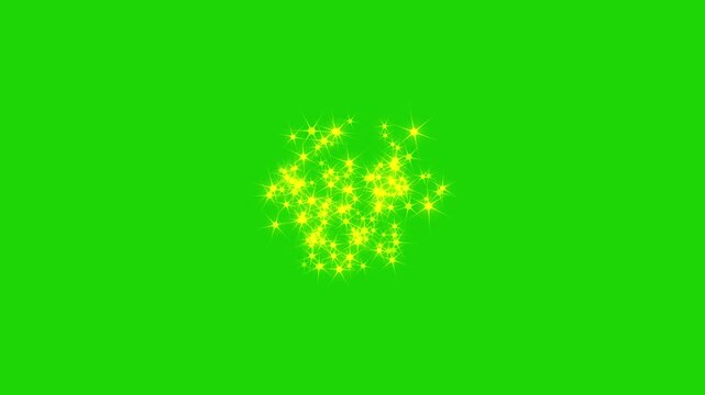 Glittering stars line glowing sparkle trail animation, shimmering starlight trails, twinkling magic dust on green background. luxury white glitter sparkles star trail, magic dust, pixie dust path 4k