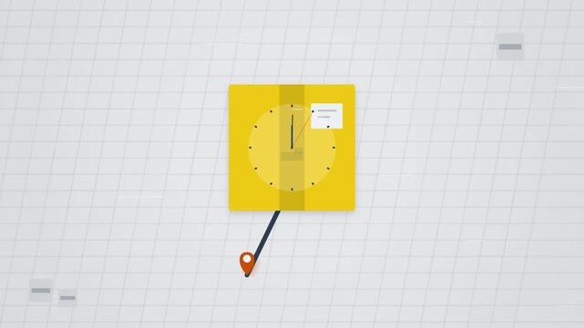 Modern Fast Logistics Pendulum Clock Concept Representing Global Supply Chain Efficiency 4K 60FPS
