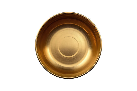 Deep Golden Brass Bowl Top View
