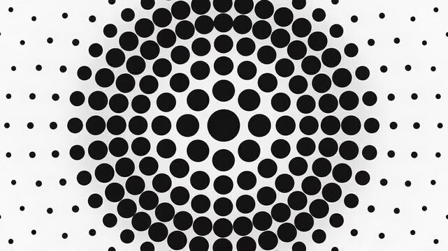 Cardano Crypto Logo Expanding Concentric Halftone Dots Transition Animation on White Background