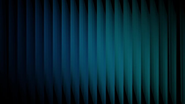 Abstract blue vertical architectural fluted wall 3d stripes gradient motion loop video