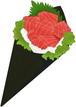 sushi tuna temaki