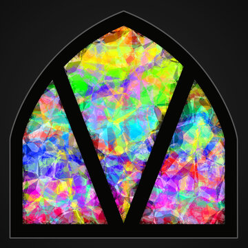 stained glass effect with black frame