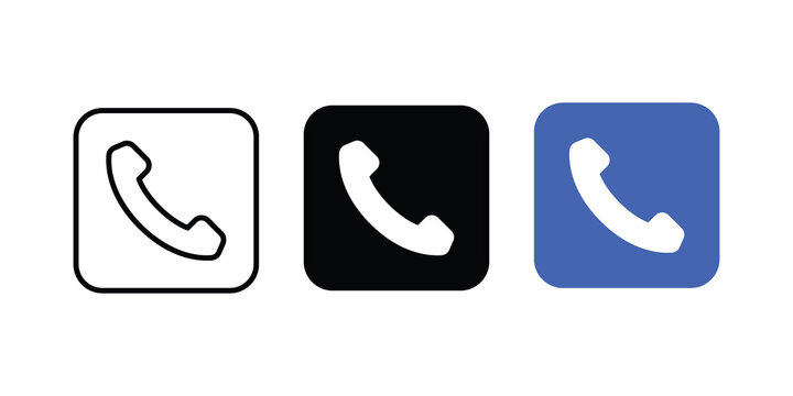 Call Icon Set  Phone Call and Telephone Symbols PNG