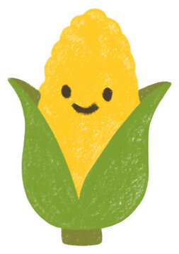 Cute hand-drawn corn illustration
