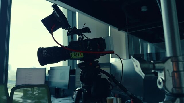 Professional camera setup for behind the scenes filming