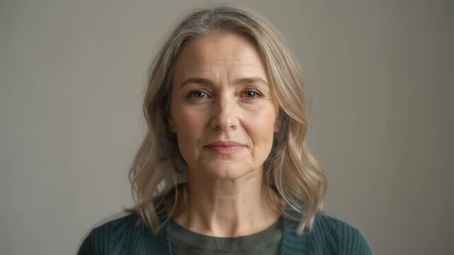Aging concept: Female morphing from child to senior woman