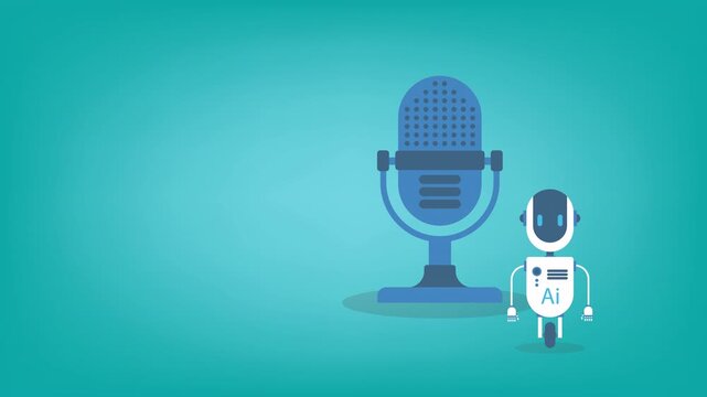 Artificial Intelligence Voice Technology with Smart Robot and Professional Microphone
