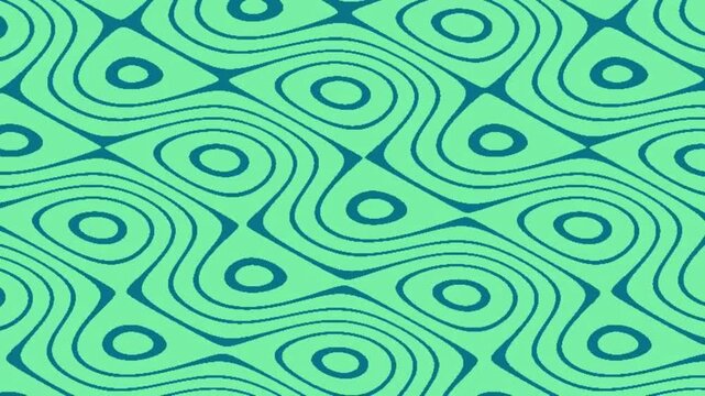 Patterned Green Abstract Waves By Circling Dots Shaped Design in Surreal Studio Setting