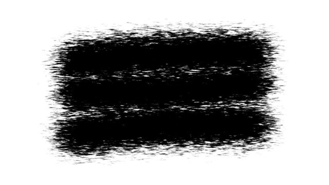 Realistic black abstract paint brush stroke animation of paint splash, black paint brush stroke animation on white background for creative title reveals artistic transitions. 4k video