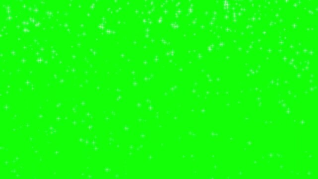 Water raindrops falling on a solid green screen background, keyable particle overlay animation for video editing
