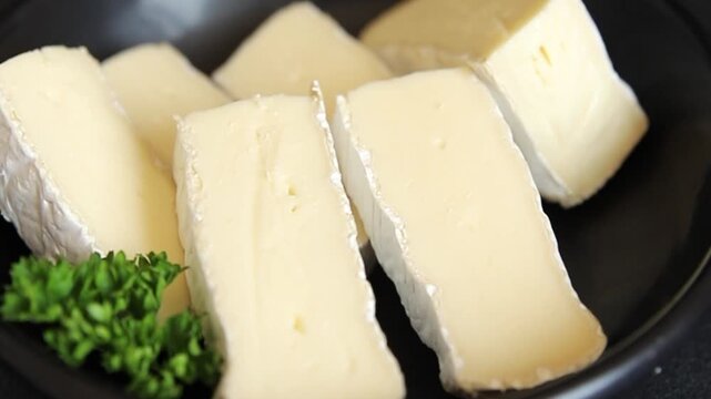Cheese Brie or Camembert soft white-mold cheese dairy product appetizer food preparation vegetable dish tasty snack fresh, delicious gourmet, rustic food background on the table  rustic food top view 