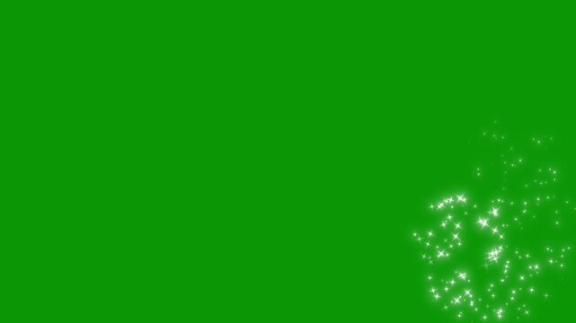 Glittering star dust trail sparkling particles, line stars fairy dust wand glitter stars trail overlay magic, magical sparkle dust, fairy doodle stars, white shining dust light,green screen. 4k loop
