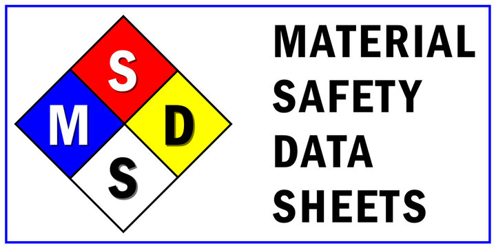 MSDS Material Safety Data Sheets Chemical Hazard Sign Vector