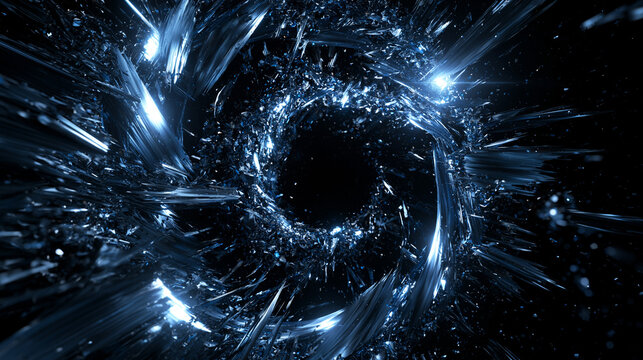 Futuristic Abstract Swirling Vortex Tunnel Background