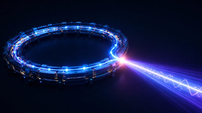 Synchrotron Radiation Charged Particle Curved Path Emission