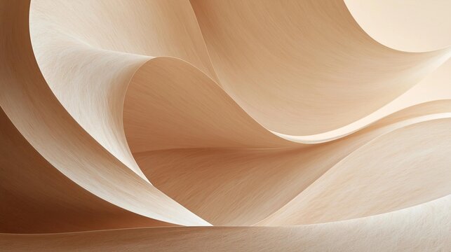 Abstract digital art piece that appears to be made of a light-colored material.