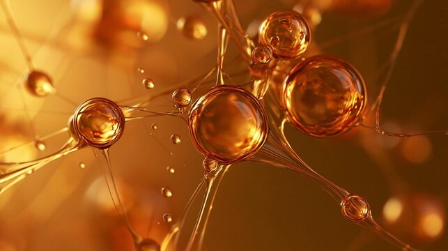 Abstract digital art piece that appears to be a close-up of a group of bubbles floating in the air. the bubbles are of different sizes and shapes, with some being larger and others smaller.