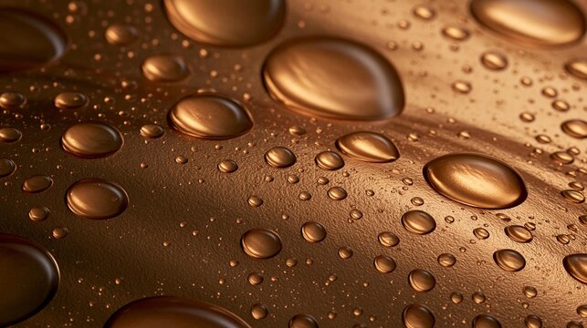 Close-up of a group of water droplets on a surface. the droplets are of different sizes and shapes, and they are arranged in a scattered manner.