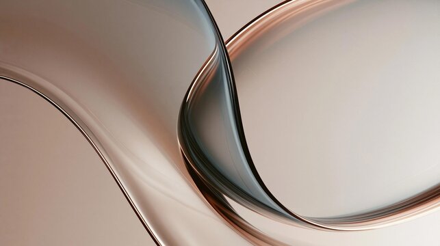 Abstract digital art piece that appears to be a close-up of two curved lines. the lines are in different shades of pink and rose gold, creating a gradient effect.