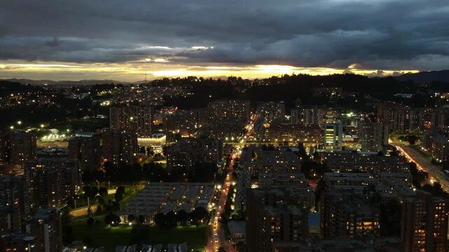 hyperlapse ciudad atardecer