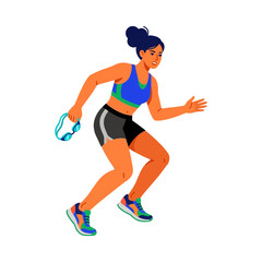 Fototapeta premium Active Woman Engaged In Multisport Training Ready For Competition