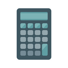 Naklejka premium Flat vector illustration of a simple digital calculator