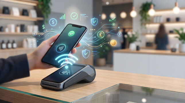 Contactless mobile payment using smartphone and NFC payment terminal