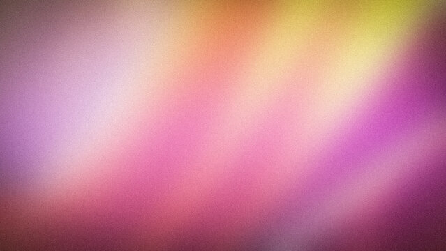 Abstract soft gradient background with pink purple yellow grainy texture in 4K resolution for wallpaper and design