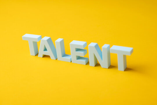 Talent management, skills and human potential concept with 3D letters
