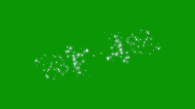 Luxury 2d glowing star sparkle animation cartoon doodle twinkling stars with white glitter burst magic sparkles glitter line stars shining motion background overlay. green screen 4k loop