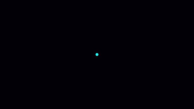 Abstract digital network connection with glowing cyan node and purple geometric lines animation 4k technology