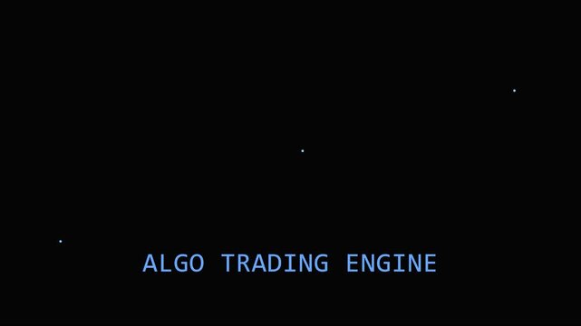Algo trading engine: automated financial market analysis and digital investment software concept animation 4k