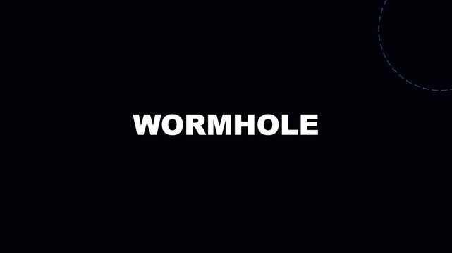 Wormhole text animation with pulsing circular motion effect for sci-fi and space concepts 4k science fiction