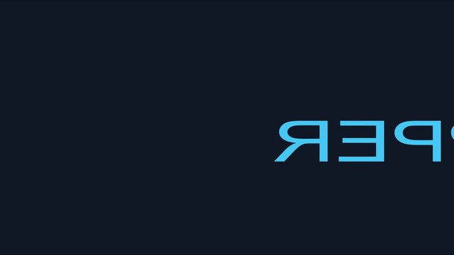Flipper text animation on dark 4k background, for modern tech, and digital branding, typography motion digital