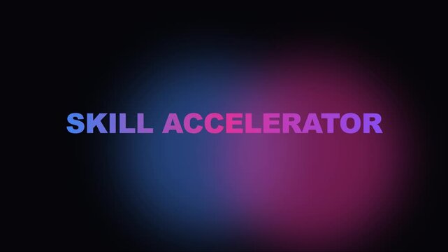Skill accelerator motion title for development and online education programs animation 4k learning