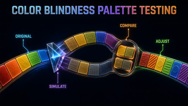 Color Blindness Palette Testing Infographic