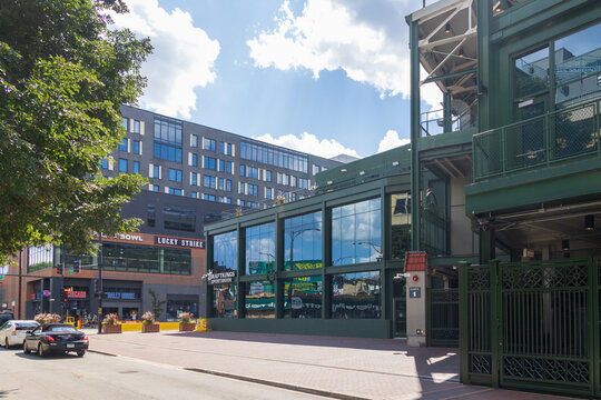 Wrigley Field home of the Cubs MLB team in Chicago Illinois USA
