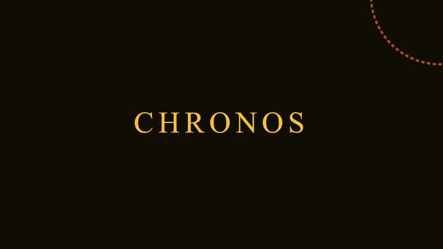 Chronos minimalist motion title animation with animated circular frame 4k motion minimalist typography