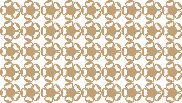 Elegant repeating cream and beige pattern featuring stylized floral geometric motifs arranged in a decorative symmetrical composition.