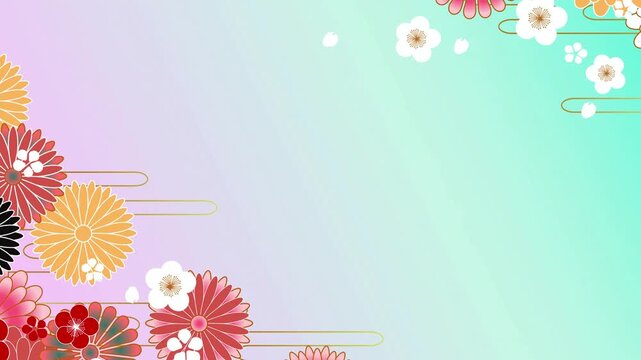 Elegant Japanese Floral Pattern Design 4K