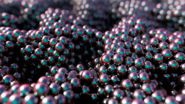 Iridescent Metallic Spheres 4K Generative AI