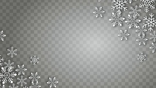 Floating Snowflake Pattern 4K