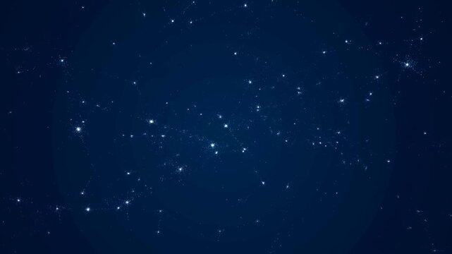White stars scattered across deep blue space background with subtle light variation