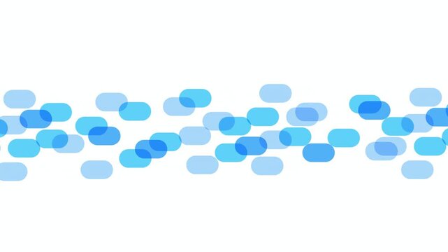 Blue Abstract Rounded Shape Pattern 4K