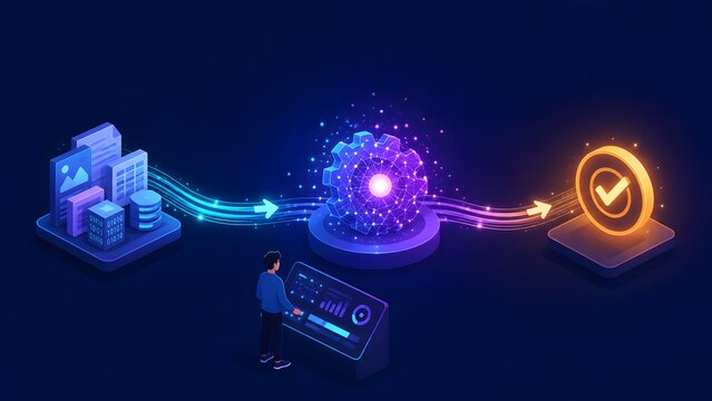 AI Data Processing Automation Pipeline and Workflow Visualization