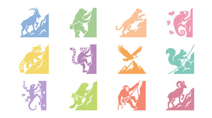 Obraz premium Zodiac signs in different colors.
