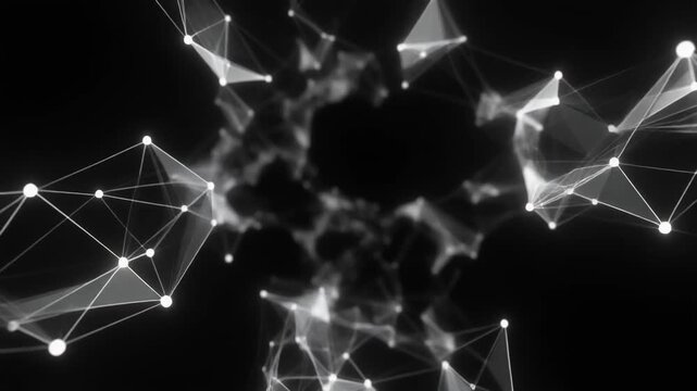Futuristic Plexus Network Technology Digital Background Animation